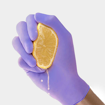 Purpere 5 Lange Rubber het Poeder Vrije Waterdicht van Mil Medical Nitrile Gloves Large