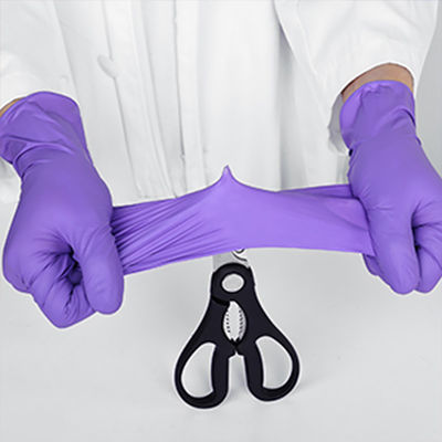 Purpere 5 Lange Rubber het Poeder Vrije Waterdicht van Mil Medical Nitrile Gloves Large