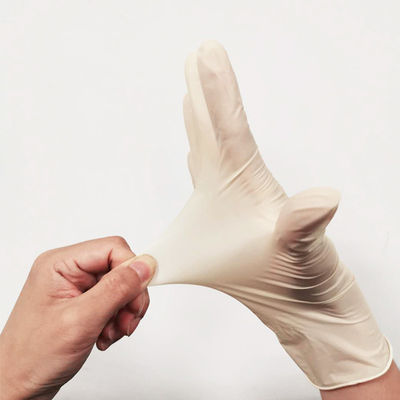 De witte Beschikbare Latexhandschoenen poederden licht Rubber Schoonmakende Handschoenen 100 PCs/Doos