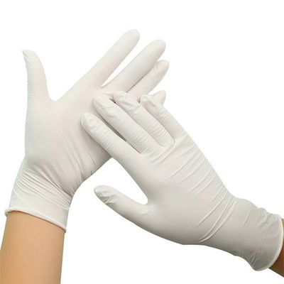 De melkachtige Witte 240mm Handschoenen van het Lengte Beschikbare Medische Latex Milieu