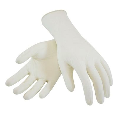 De melkachtige Witte 240mm Handschoenen van het Lengte Beschikbare Medische Latex Milieu