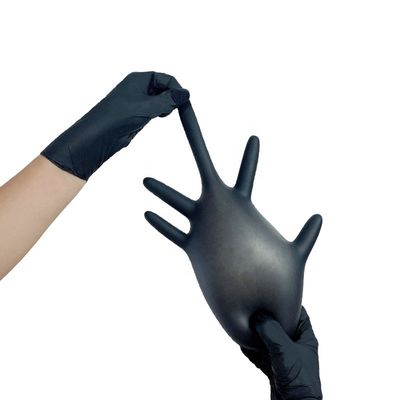 Antipunctuur s-XL Zwarte Steriele Nitrilhandschoenen voor Handenbescherming