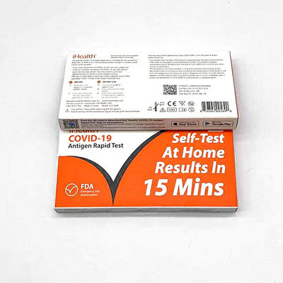 IHealth 15 Minuten ontruimt de Onderdompelingszwabber van FDA van 19 Snelle de Testuitrustingen van het Test Snelle Huis