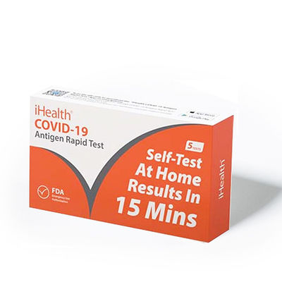 IHealth 15 Minuten ontruimt de Onderdompelingszwabber van FDA van 19 Snelle de Testuitrustingen van het Test Snelle Huis