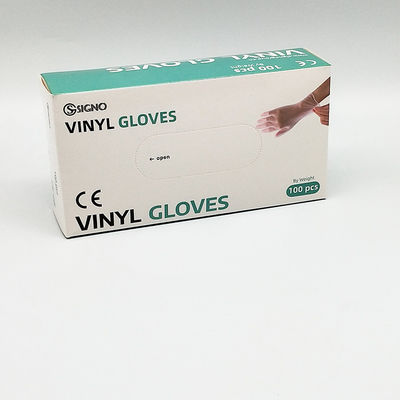 De transparante Beschikbare Vinyl van de Beschermings Anti Zure pvc van de Handschoenenarbeid Elastische Handschoenen