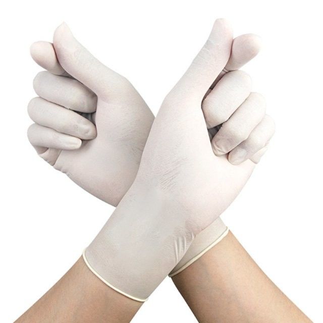 De melkachtige Witte 240mm Handschoenen van het Lengte Beschikbare Medische Latex Milieu