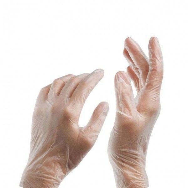 Gepoederde Duidelijke Beschikbare Vinylhandschoenen Groot L XL Antislip