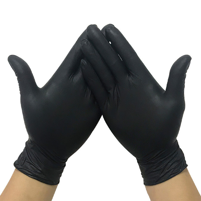 Antipunctuur s-XL Zwarte Steriele Nitrilhandschoenen voor Handenbescherming
